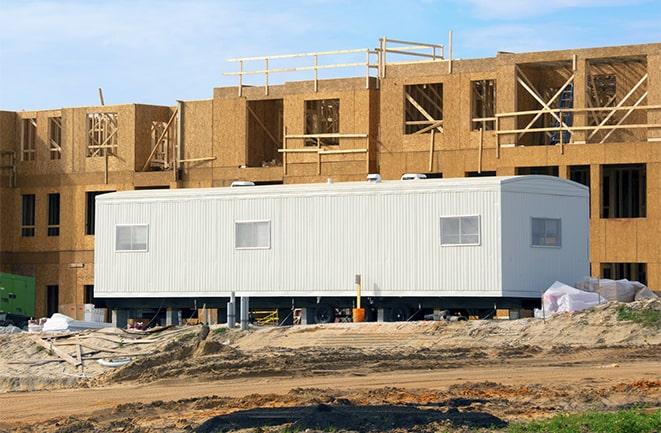 rental office trailers at a construction site in Sundown TX